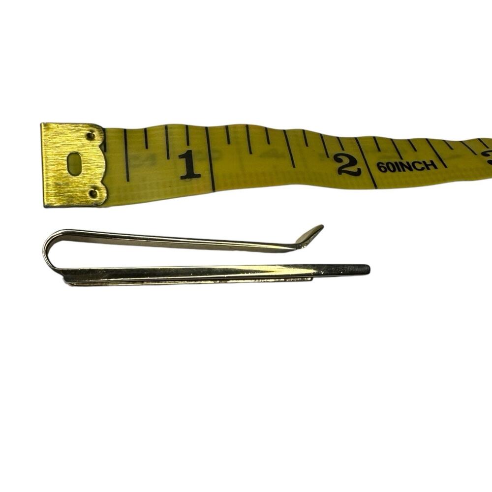 Christian Dior Vintage Gold Plated Red Enamel Slim Tie Bar Money Clip - Picture 6 of 10